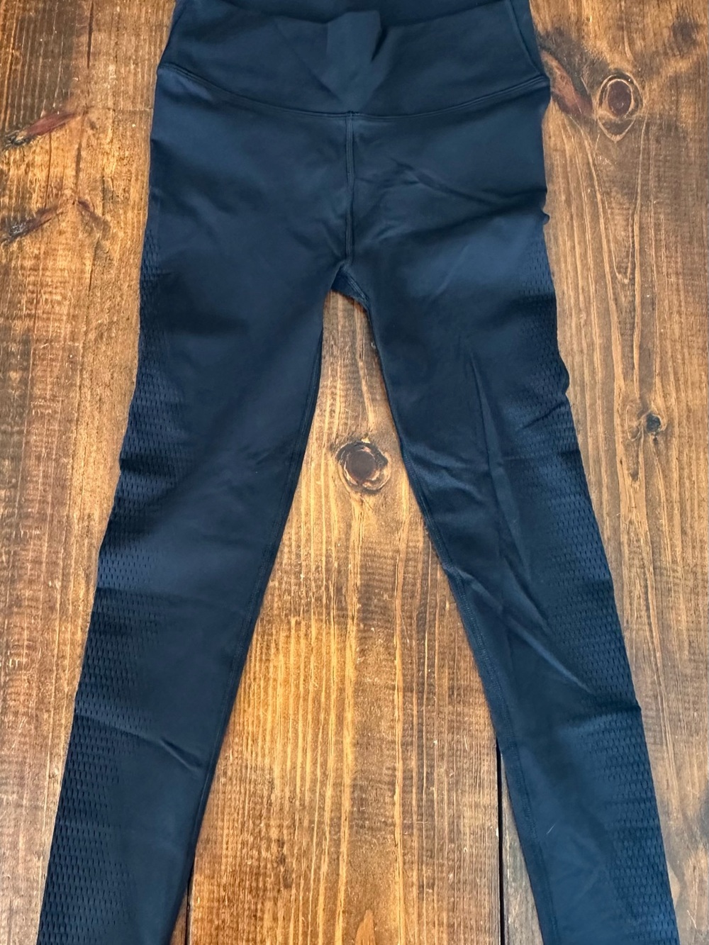 lululemon athletica Black High-Rise Leggings with Textured Side Panels